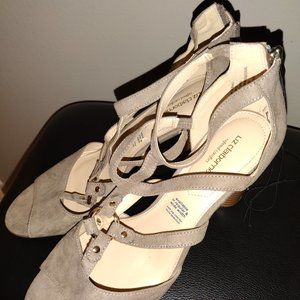 Liz Claiborne Bahati Tan Heeled Sandals Size 10W